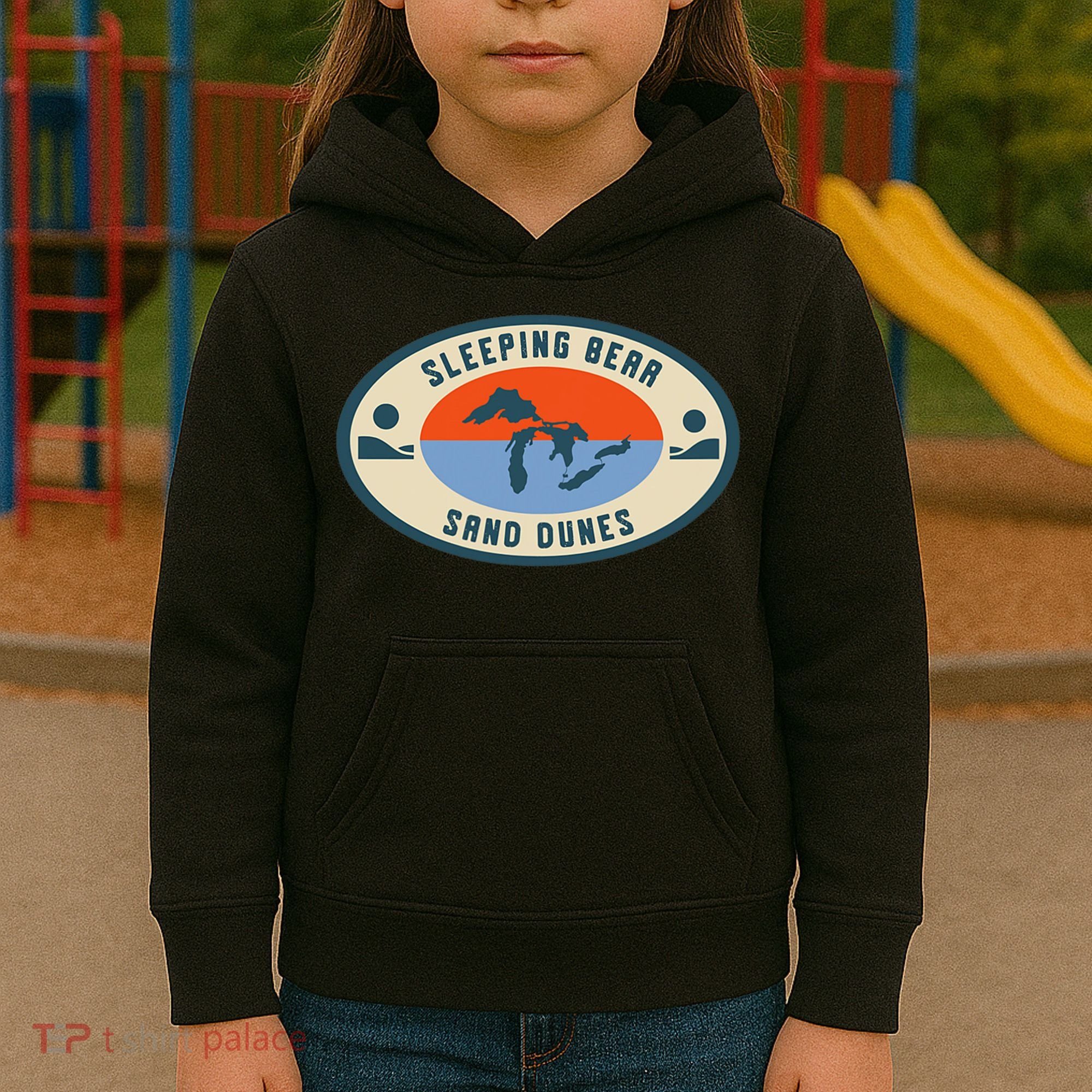 Sleeping Bear Sand Dunes Michigan Michigander Great Lakes Kids Hoodie