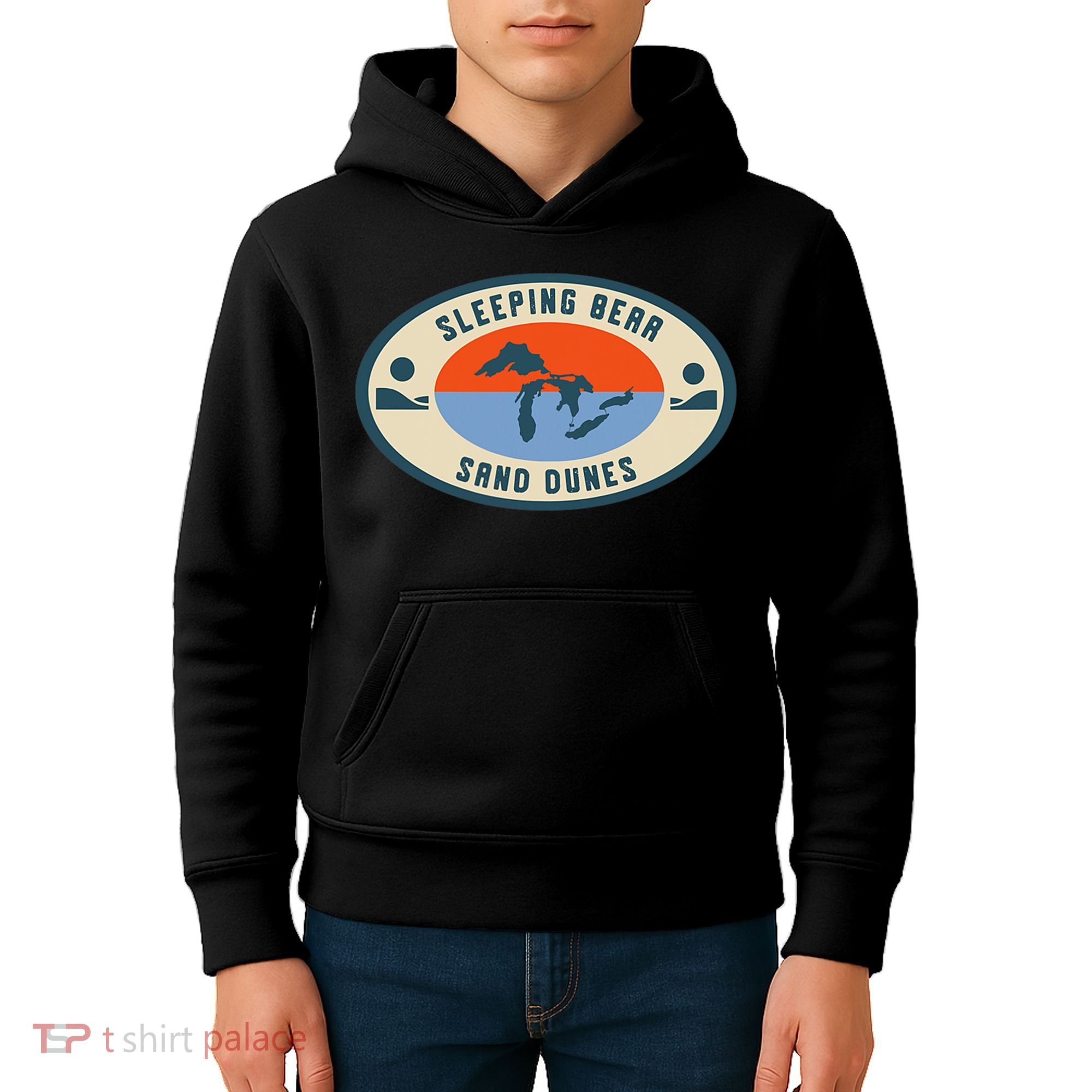 Sleeping Bear Sand Dunes Michigan Michigander Great Lakes Kids Hoodie