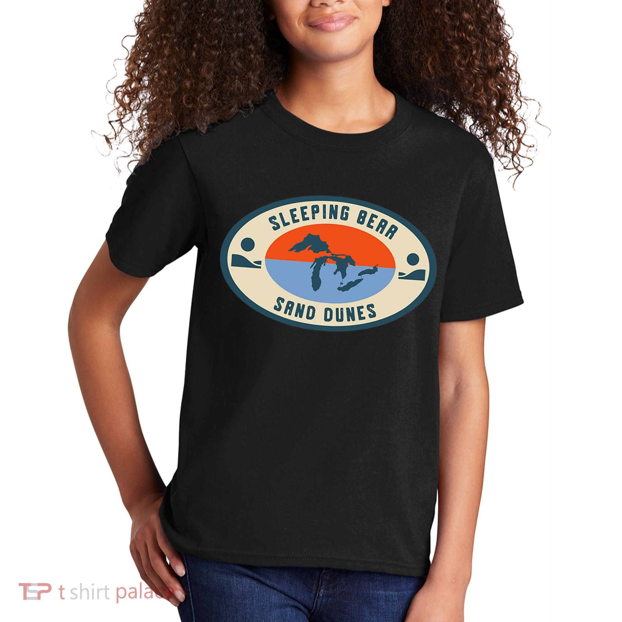Sleeping Bear Sand Dunes Michigan Michigander Great Lakes Kids T-Shirt