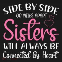 Side By Side Or Miles Apart Sisters Will Always Be Connected Gift Backpack thumb 2