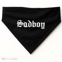 Sad Boy Sadboy Old English Typography USA-Made Doggie Bandana thumb 0