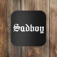 Sad Boy Sadboy Old English Typography Coaster thumb 0