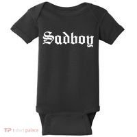 Sad Boy Sadboy Old English Typography Baby Bodysuit thumb 0