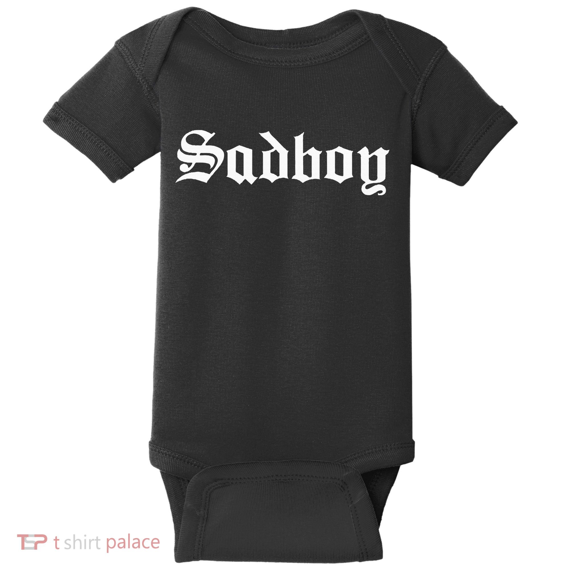 Sad Boy Sadboy Old English Typography Baby Bodysuit