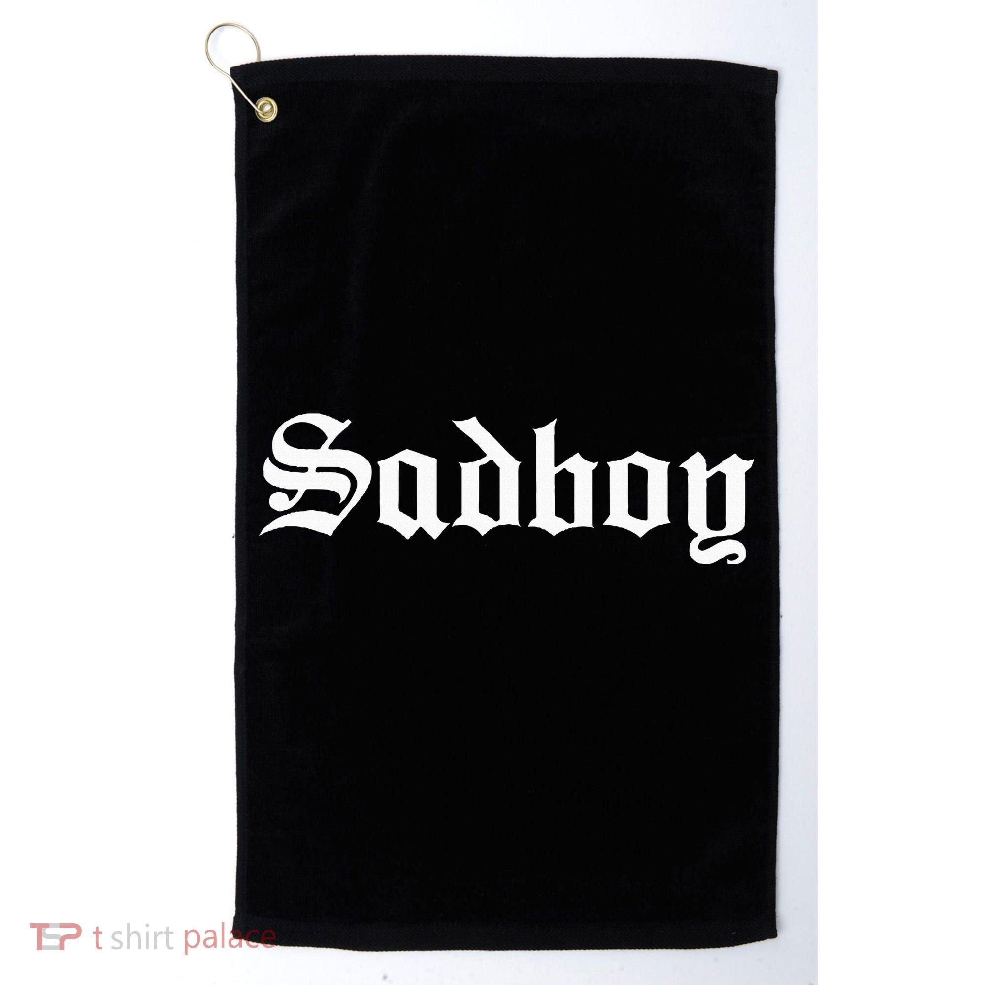 Sad Boy Sadboy Old English Typography Golf Towel