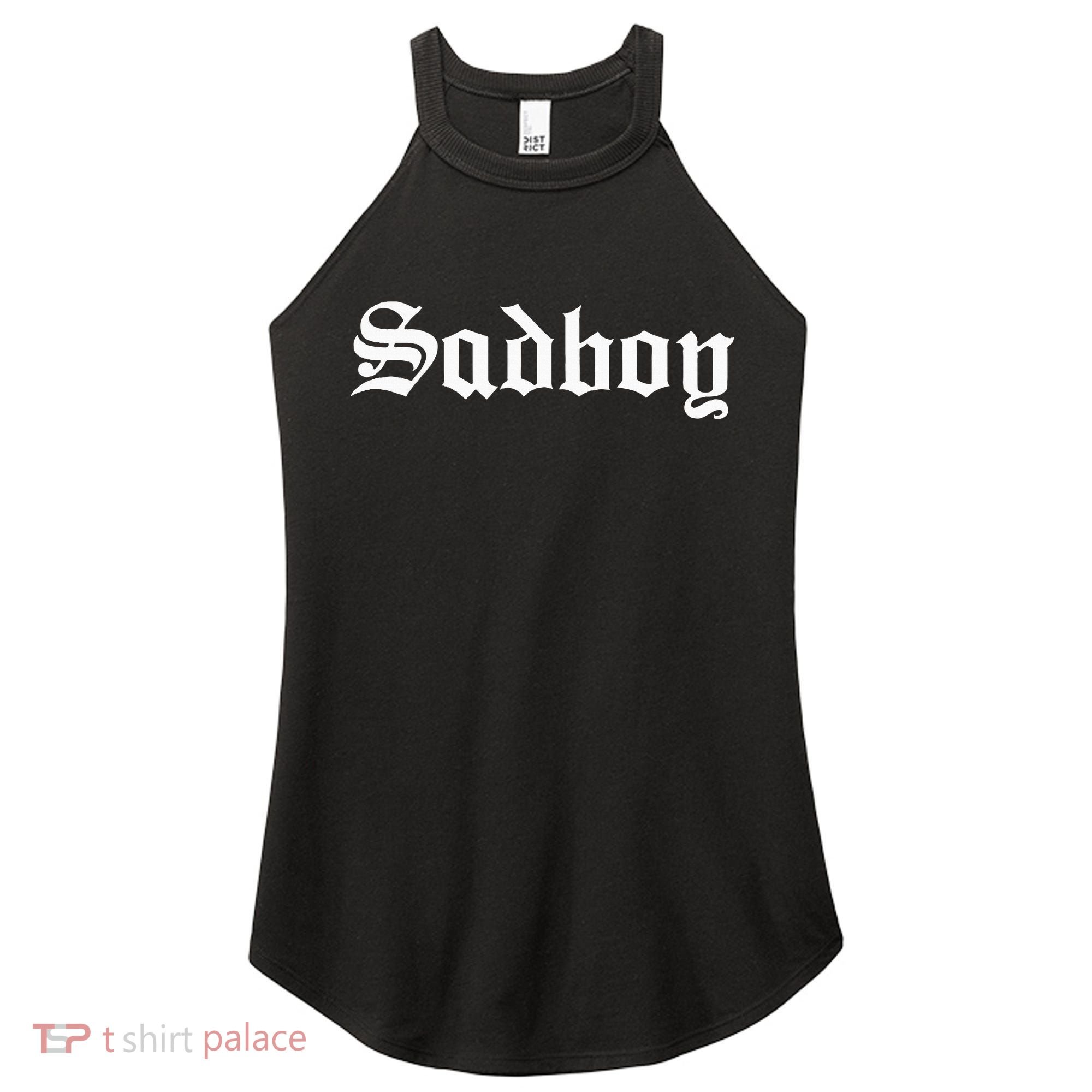 Sad Boy Sadboy Old English Typography Women's Perfect Tri Rocker Tank