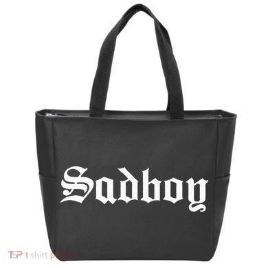 Sad Boy Sadboy Old English Typography Tote Bag