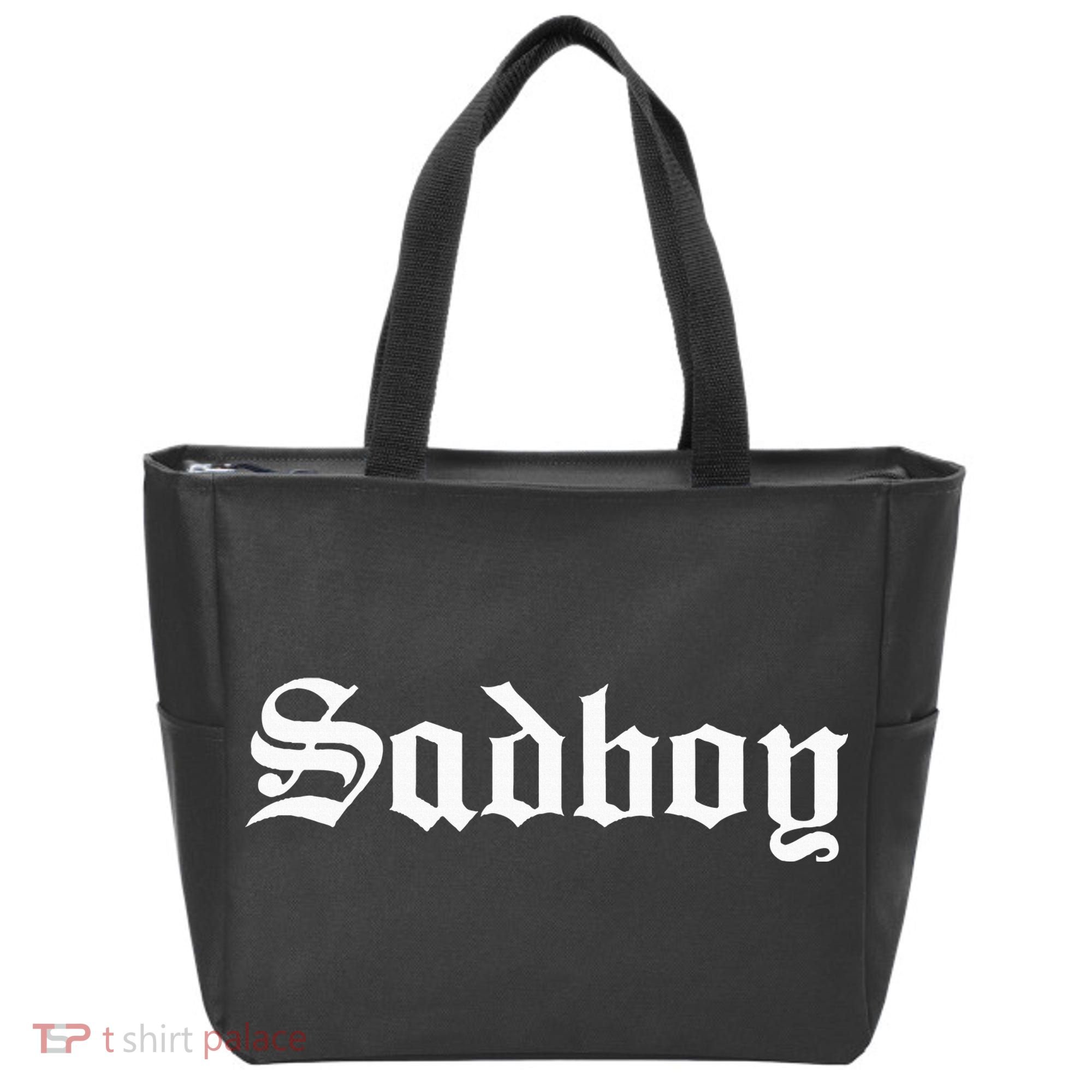 Sad Boy Sadboy Old English Typography Tote Bag