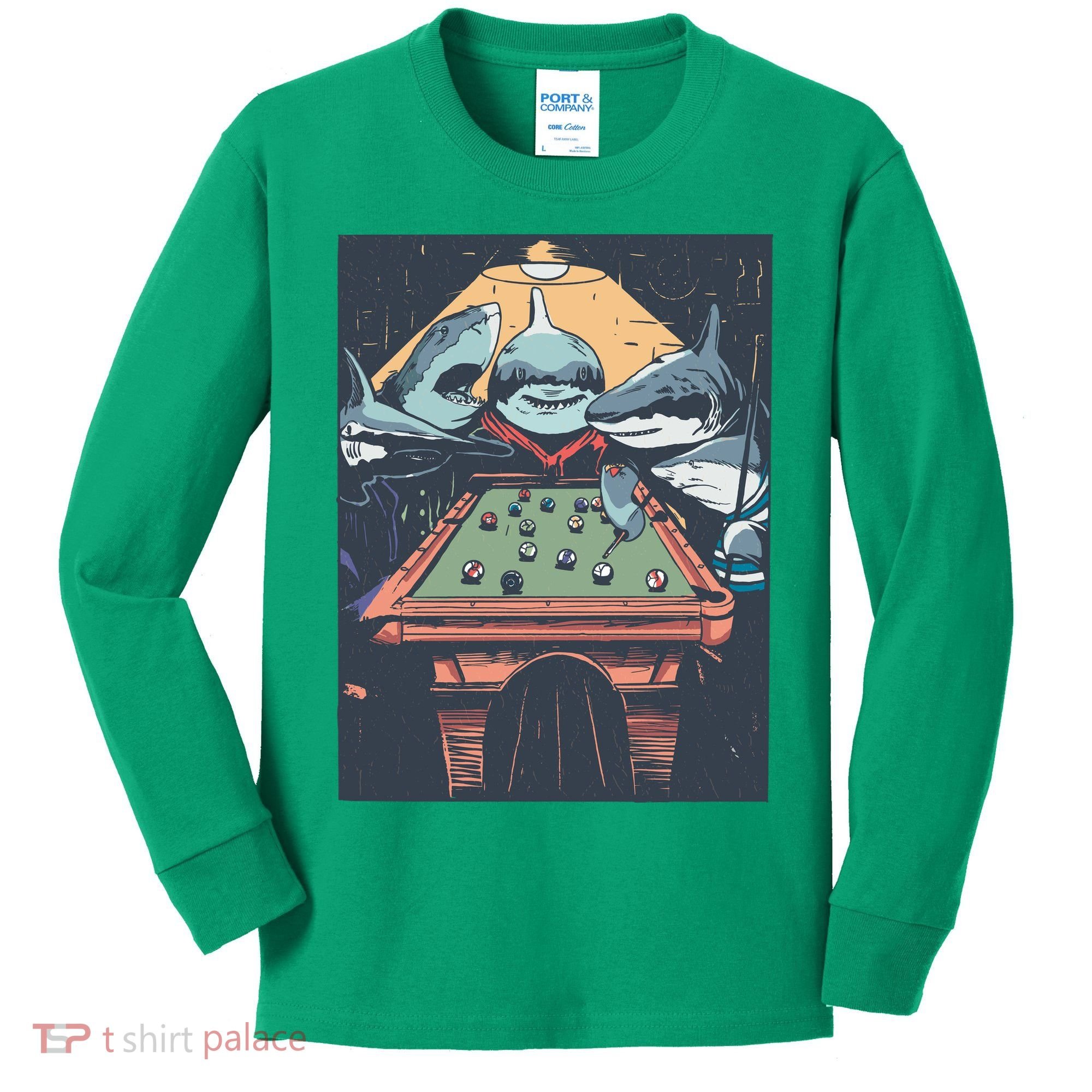 Sharks Billiard Kids Long Sleeve Shirt