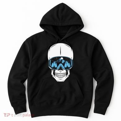 Ski Boarding Skull Hoodie