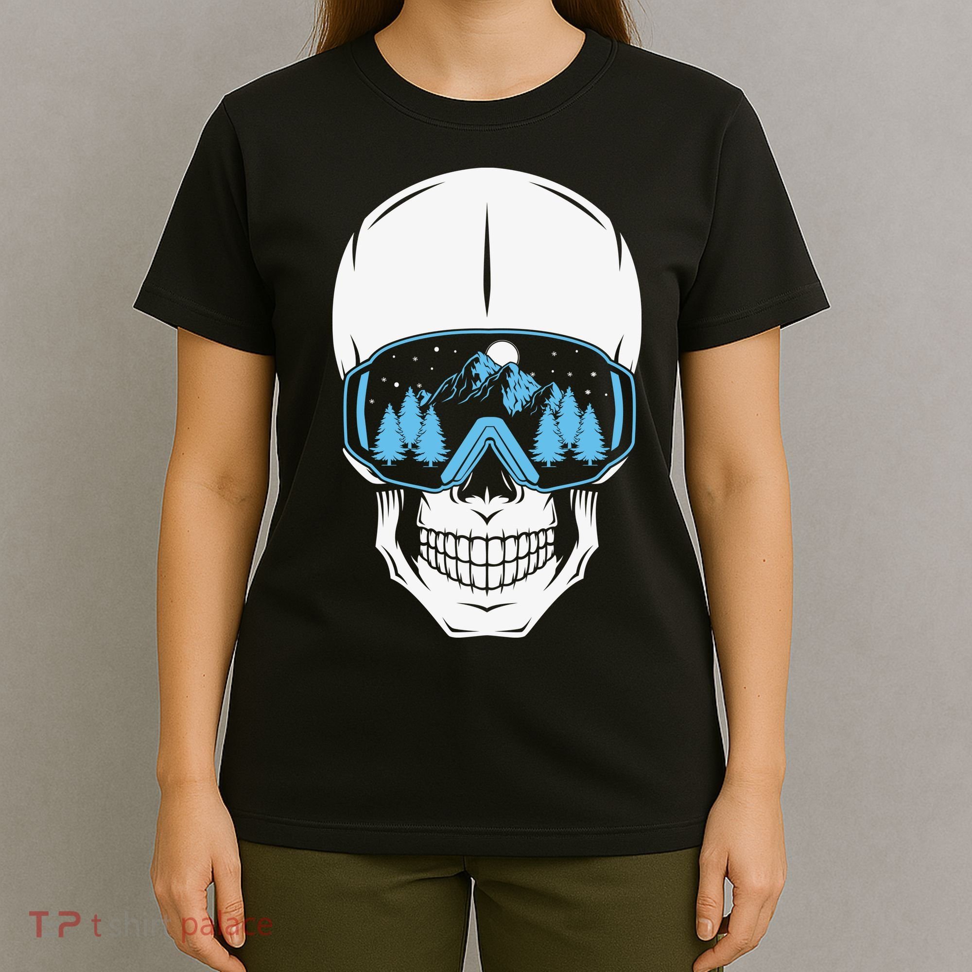 Ski Boarding Skull T-Shirt