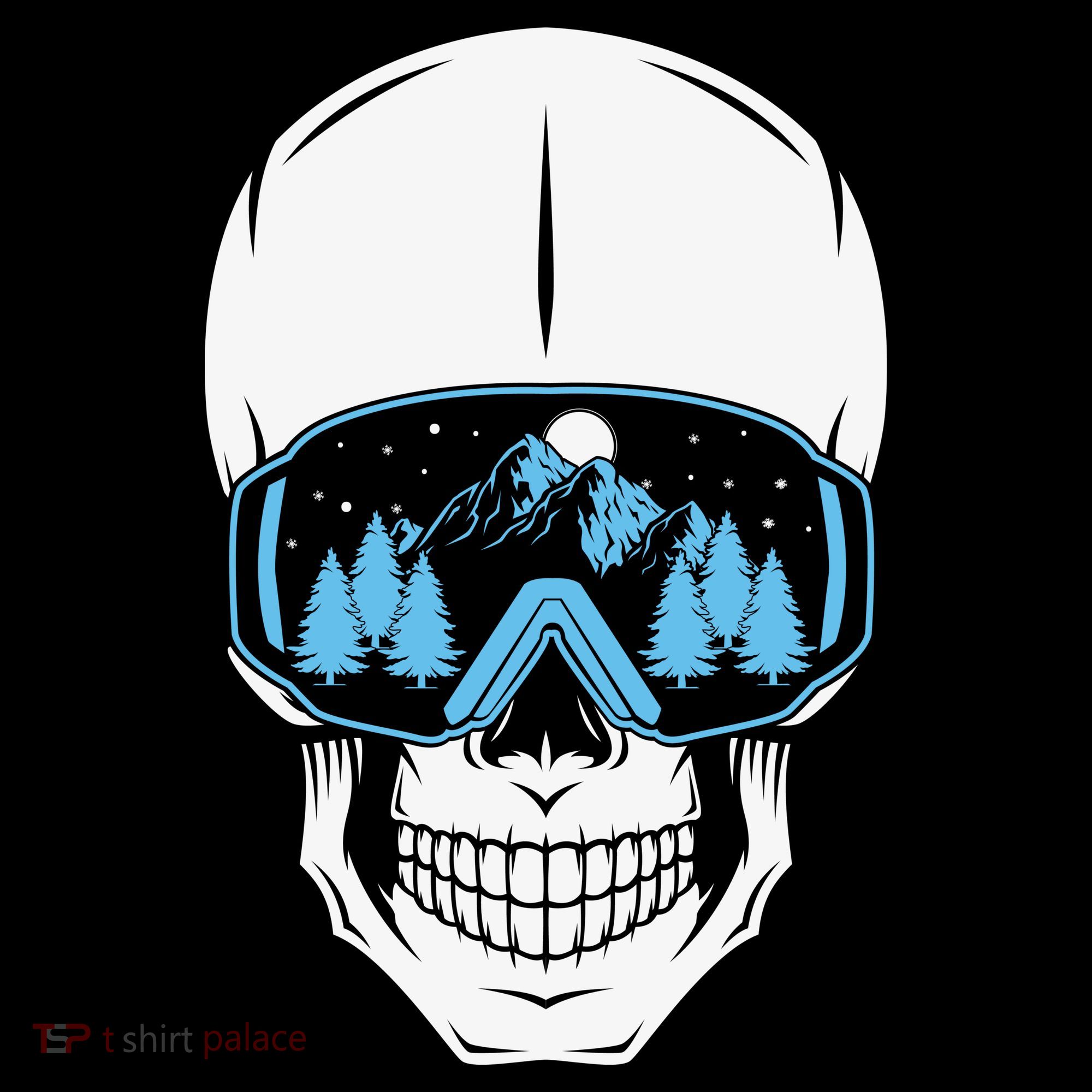 Ski Boarding Skull T-Shirt