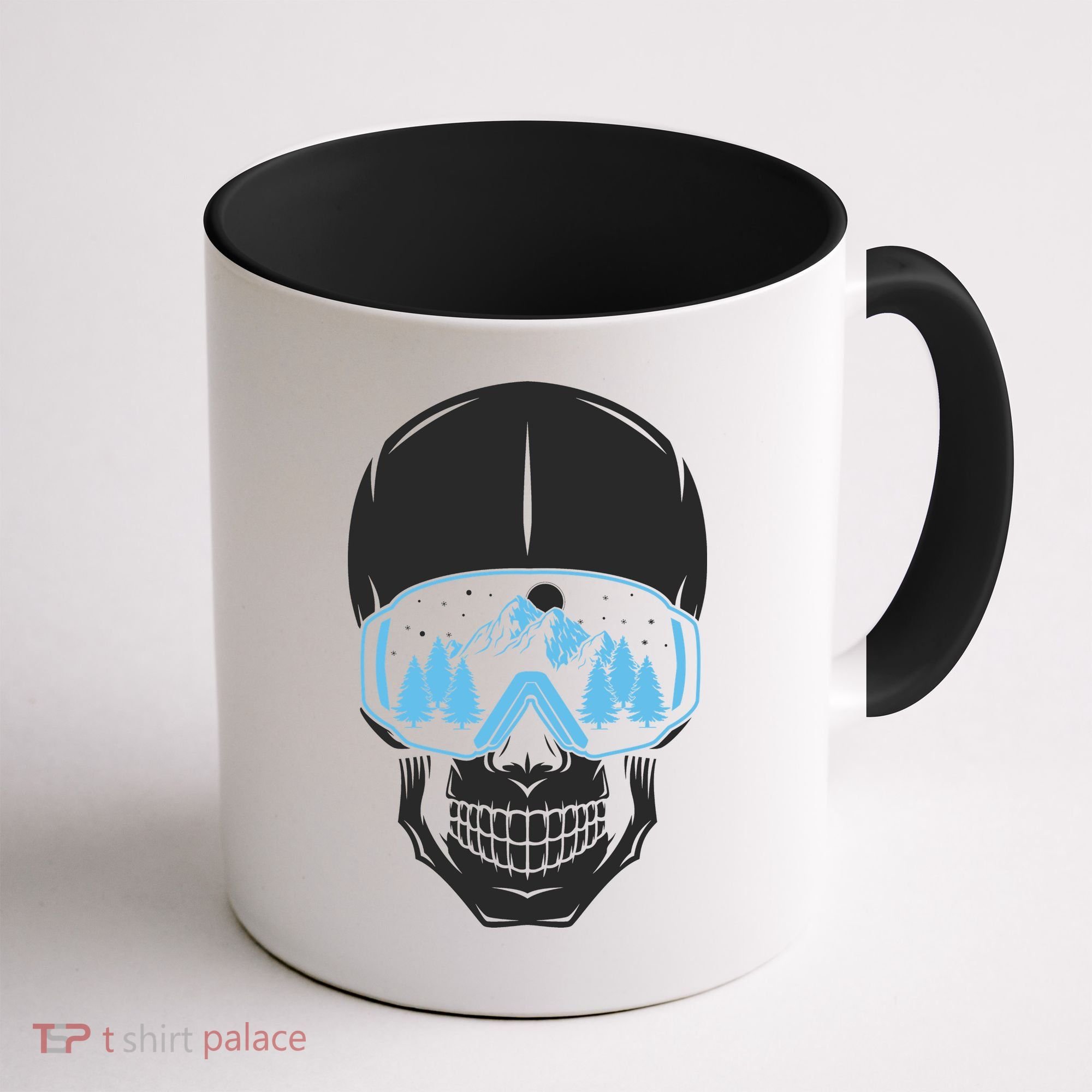 Ski Boarding Skull Coffee Mug