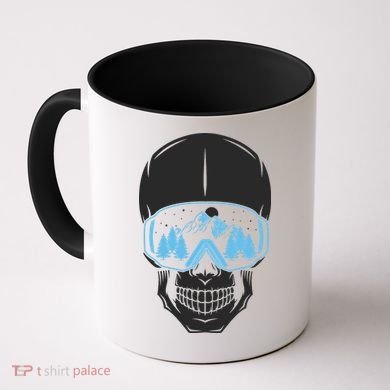 Ski Boarding Skull Coffee Mug