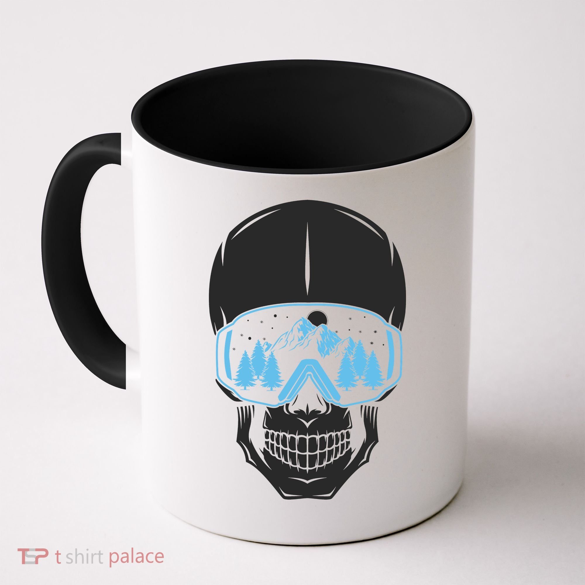 Ski Boarding Skull Coffee Mug