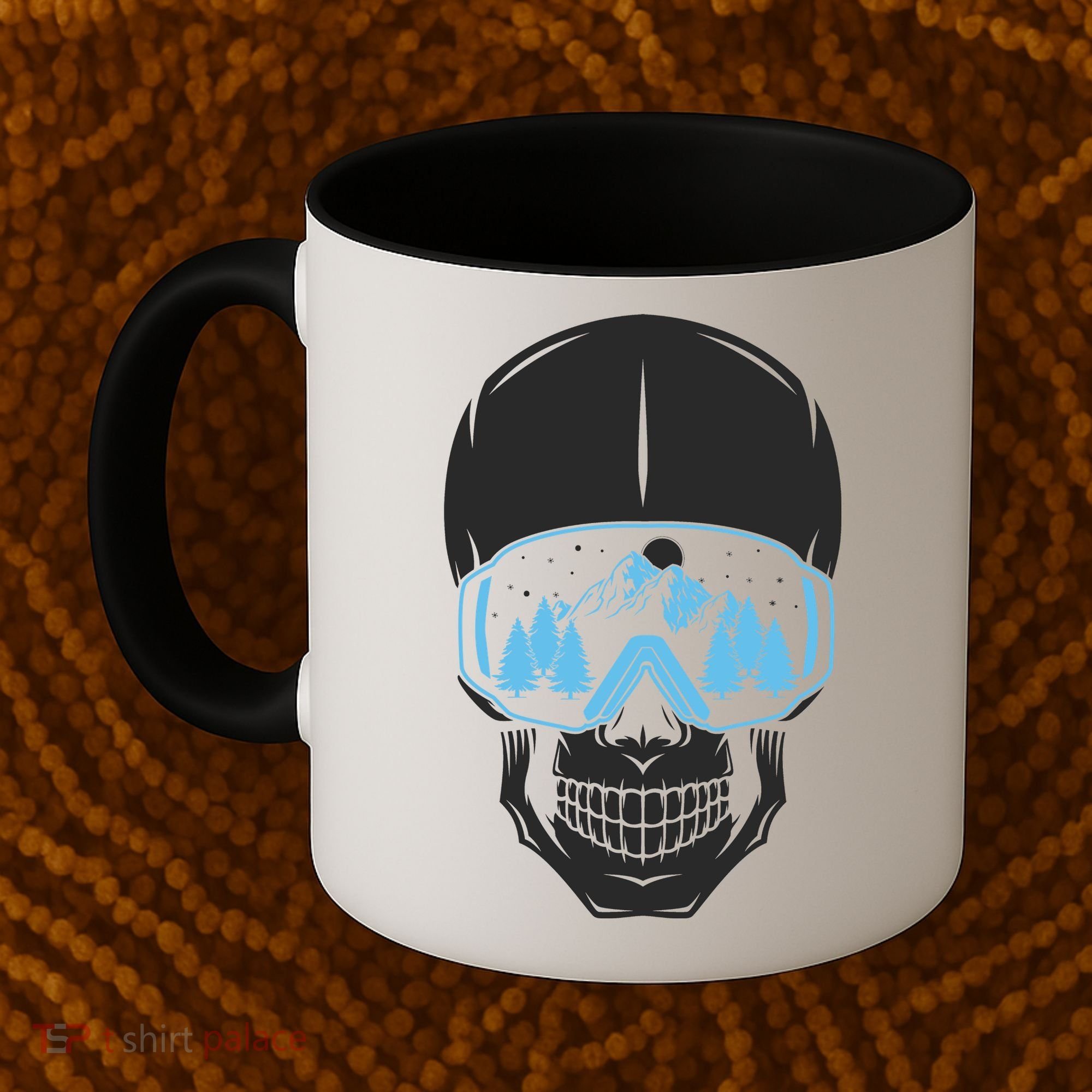 Ski Boarding Skull Coffee Mug