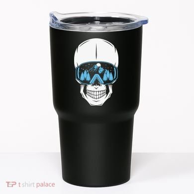 Ski Boarding Skull Tumbler
