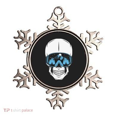Ski Boarding Skull Ornament