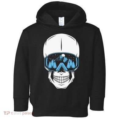 Ski Boarding Skull Toddler Hoodie