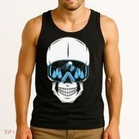Ski Boarding Skull Tank Top thumb 3