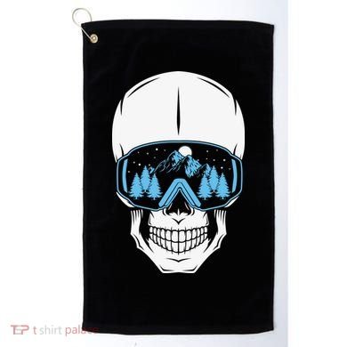 Ski Boarding Skull Golf Towel