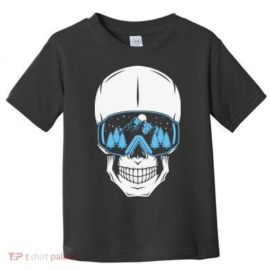 Ski Boarding Skull Toddler T-Shirt