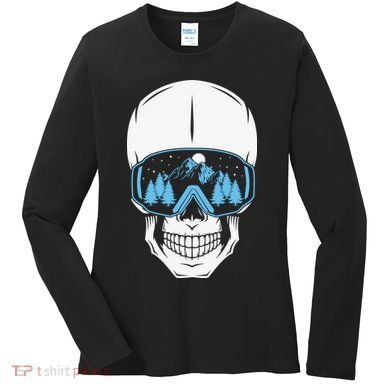 Ski Boarding Skull Women's Long Sleeve Shirt