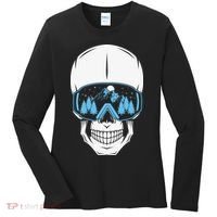 Ski Boarding Skull Women's Long Sleeve Shirt thumb 0