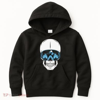 Ski Boarding Skull Kids Hoodie