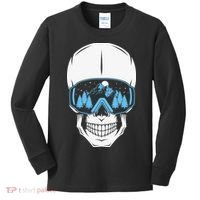 Ski Boarding Skull Kids Long Sleeve Shirt thumb 0