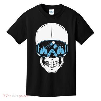 Ski Boarding Skull Kids T-Shirt