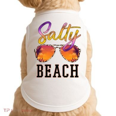 Salty Beach Sunset Vintage Glasses Doggie Tank