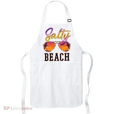 Salty Beach Sunset Vintage Glasses Apron