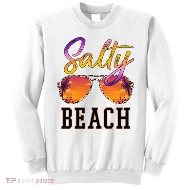 Salty Beach Sunset Vintage Glasses Sweatshirt