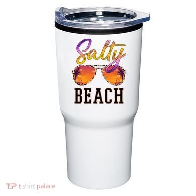 Salty Beach Sunset Vintage Glasses Tumbler