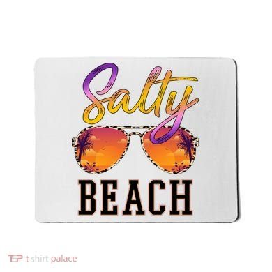 Salty Beach Sunset Vintage Glasses Mousepad