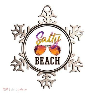 Salty Beach Sunset Vintage Glasses Ornament