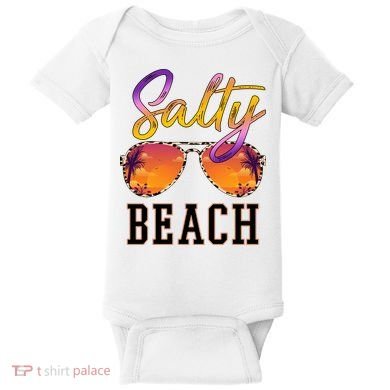 Salty Beach Sunset Vintage Glasses Baby Bodysuit