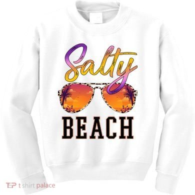 Salty Beach Sunset Vintage Glasses Kids Sweatshirt