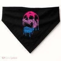Subtle Bisexual Skull Bi Pride Flag Bisexuality USA-Made Doggie Bandana thumb 0