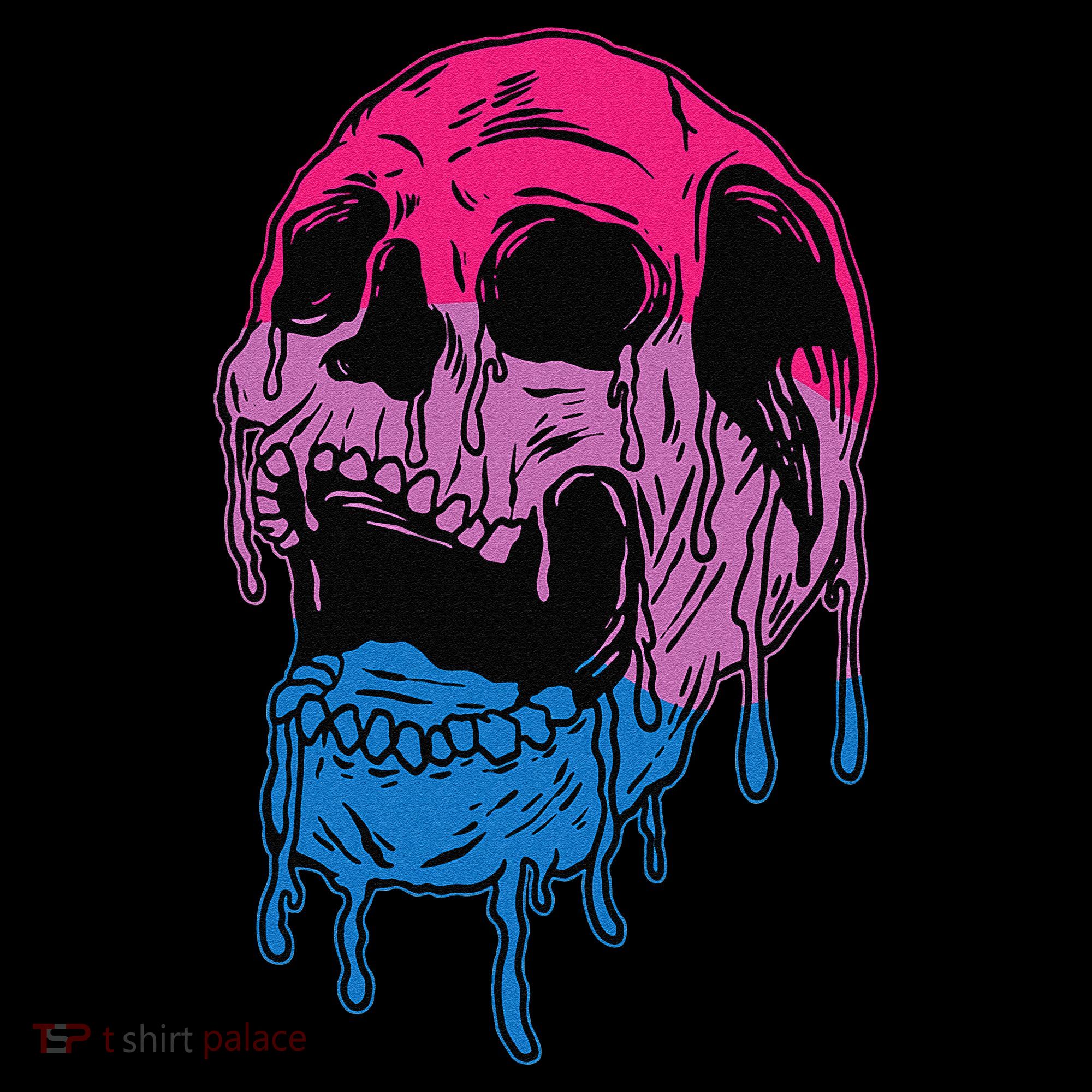Subtle Bisexual Skull Bi Pride Flag Bisexuality USA-Made Doggie Bandana
