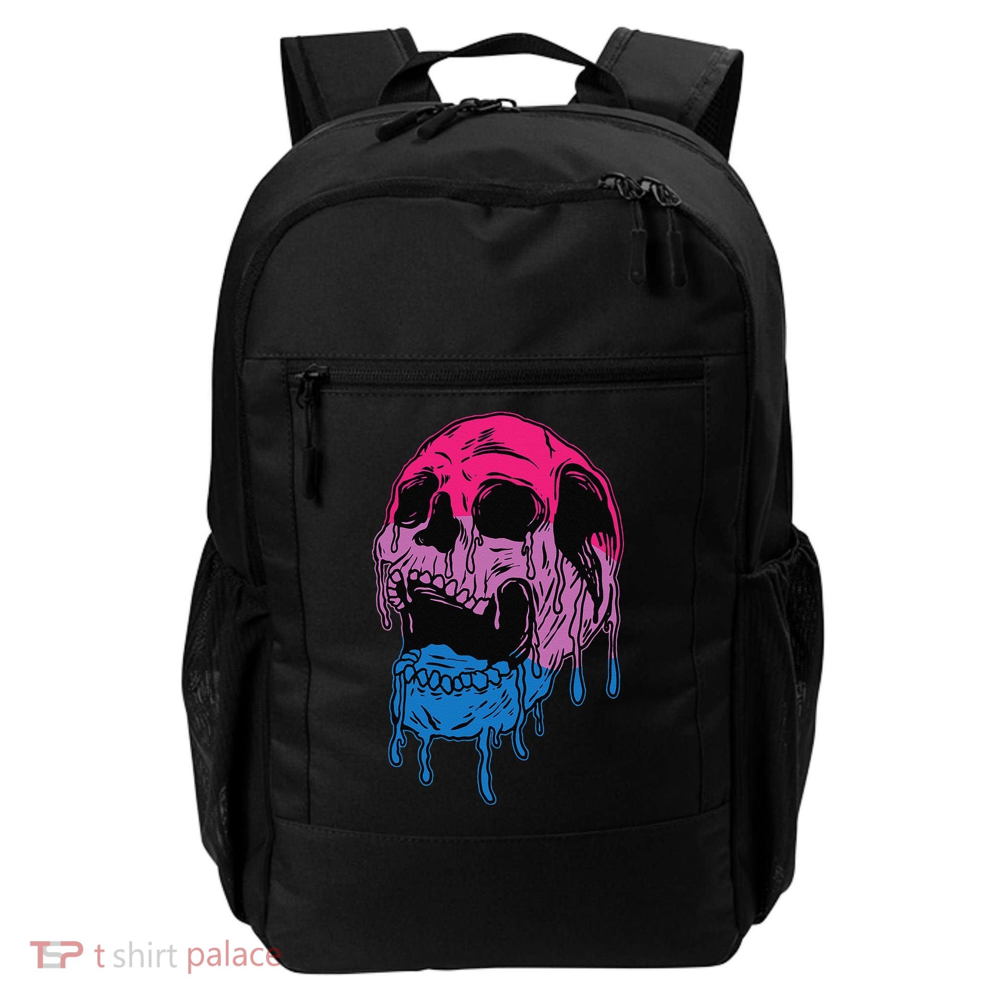 Subtle Bisexual Skull Bi Pride Flag Bisexuality Backpack