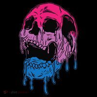 Subtle Bisexual Skull Bi Pride Flag Bisexuality Backpack thumb 2