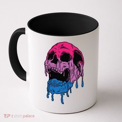 Subtle Bisexual Skull Bi Pride Flag Bisexuality Coffee Mug