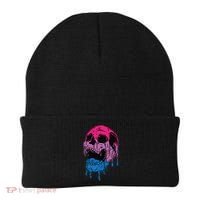 Subtle Bisexual Skull Bi Pride Flag Bisexuality Beanie thumb 0