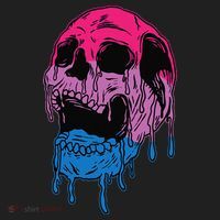 Subtle Bisexual Skull Bi Pride Flag Bisexuality Hat thumb 2