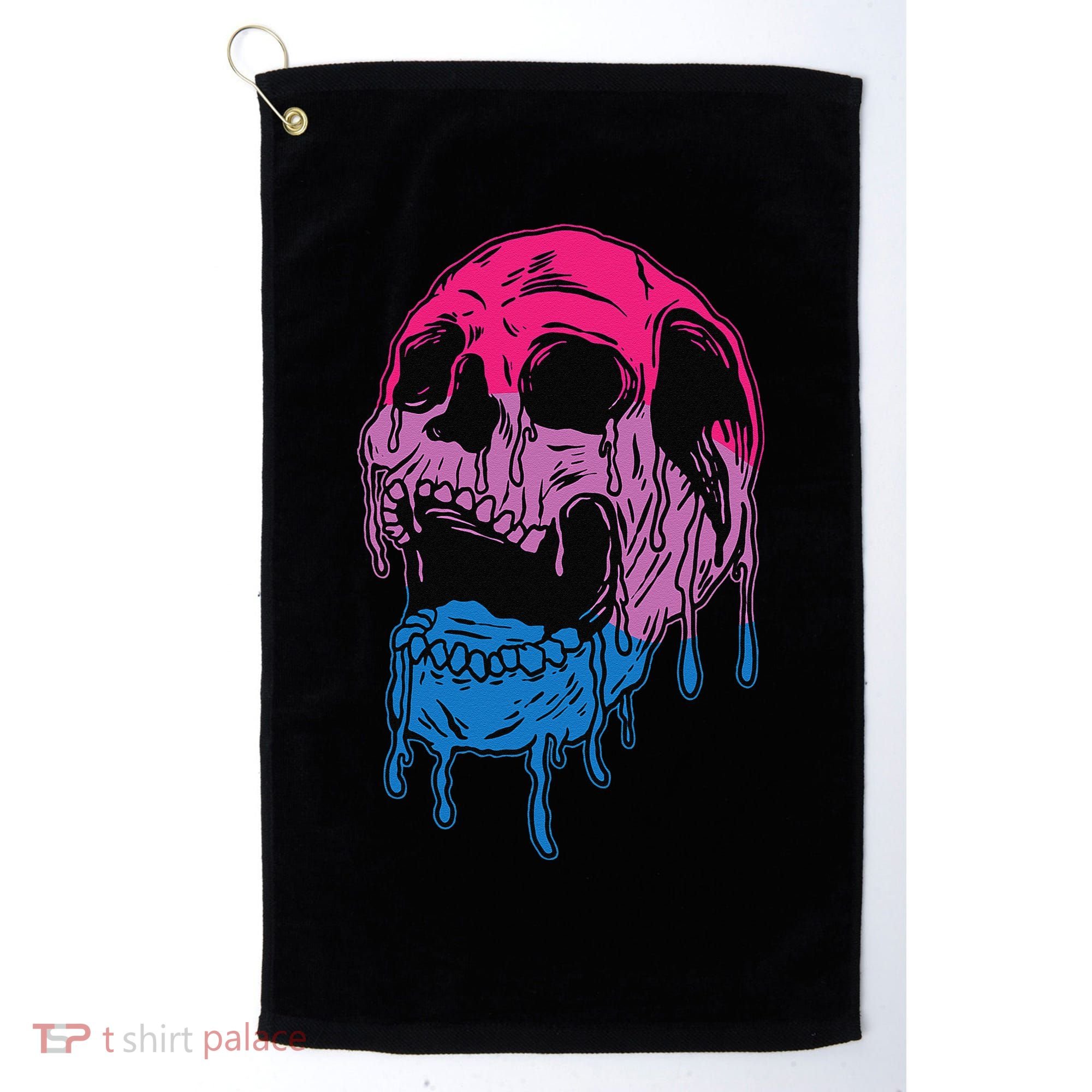 Subtle Bisexual Skull Bi Pride Flag Bisexuality Golf Towel