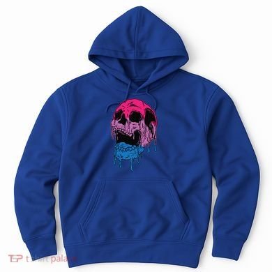 Subtle Bisexual Skull Bi Pride Flag Bisexuality Hoodie