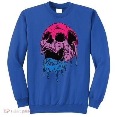 Subtle Bisexual Skull Bi Pride Flag Bisexuality Sweatshirt