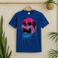 Subtle Bisexual Skull Bi Pride Flag Bisexuality T-Shirt thumb 2
